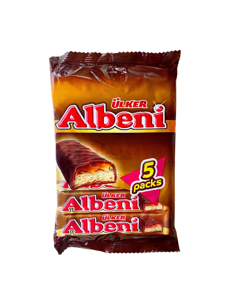 Albeni Milk Chocolate Coated Bar - Caramel and Biscuit - 5 Packs - Biscuit & Cracker - Kalamala - Ülker