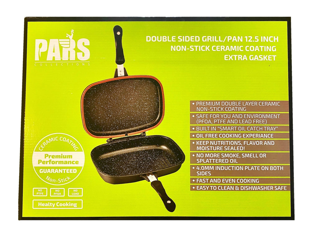 Double Sided Grill Pan - 12.5" ( Mahitabeh 2 Tarafeh ) - Pots & Pans - Kalamala - Pars