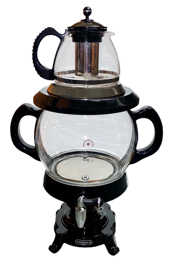 Fancy Electric Glass Tea Maker And Teapot Golden Touch (Samovar)(Samavar) - Kalamala - Kalamala