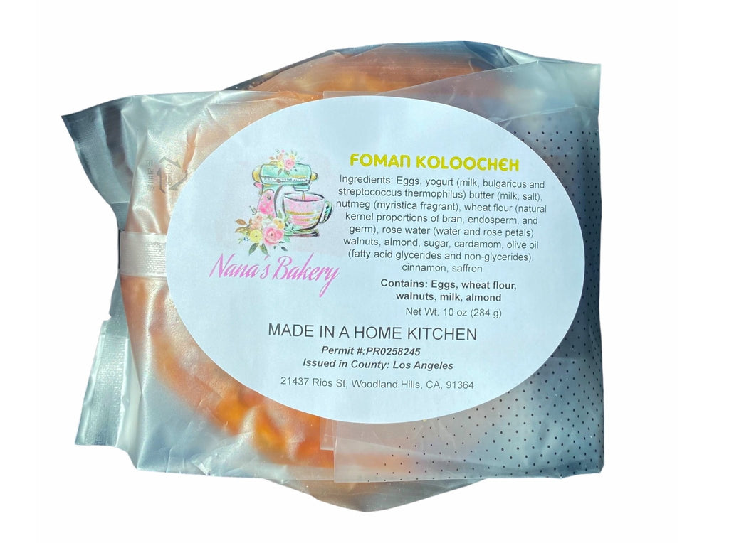 Foman Koloocheh - Home-made - 2 Pieces ( Kooloocheh Fooman ) - Cookies - Kalamala - Nana's Bakery