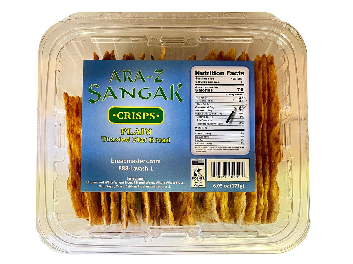 Sangak Plain Toasted Flat Cracker Crisp Chips (Naan E Khoshk, Noon