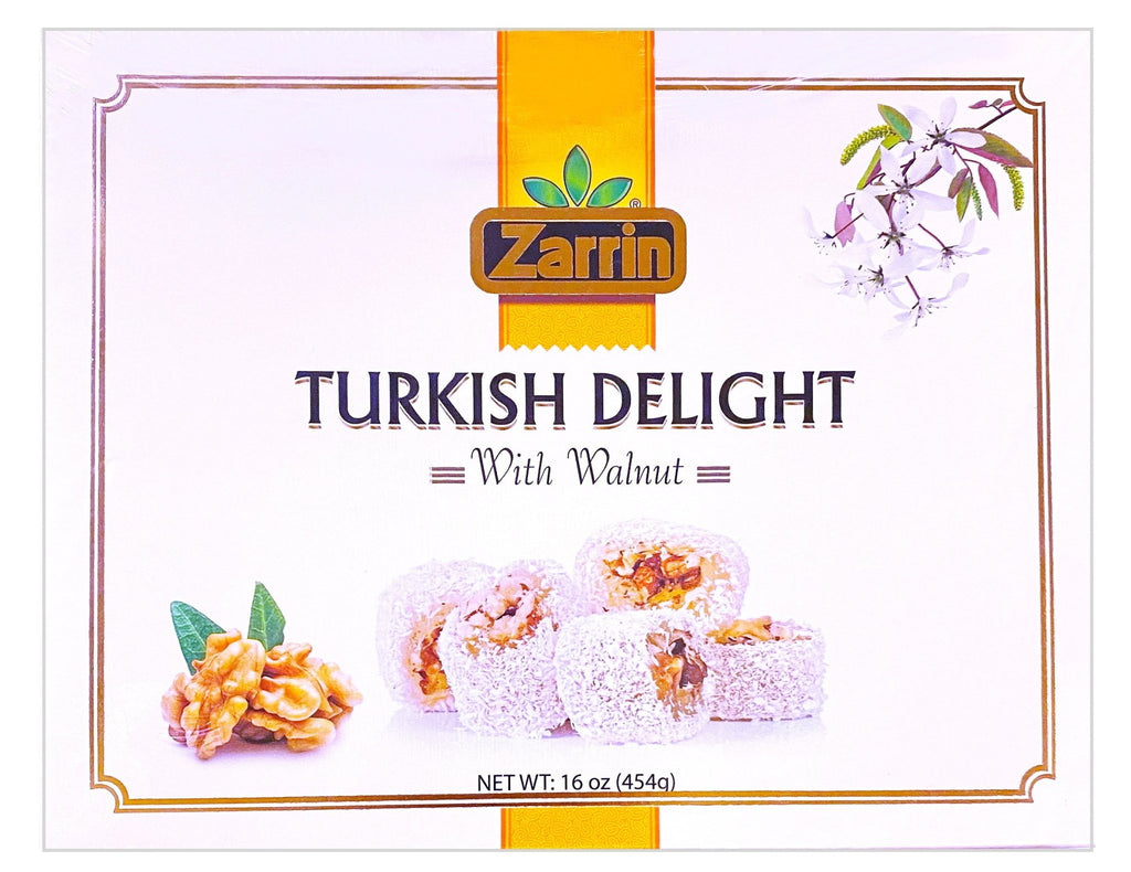 Turkish Delight - With Walnut - 16 Oz ( Baslogh - Basloogh - Baslough - Locum - Lokum ) - Candy & Confections - Kalamala - Zarrin