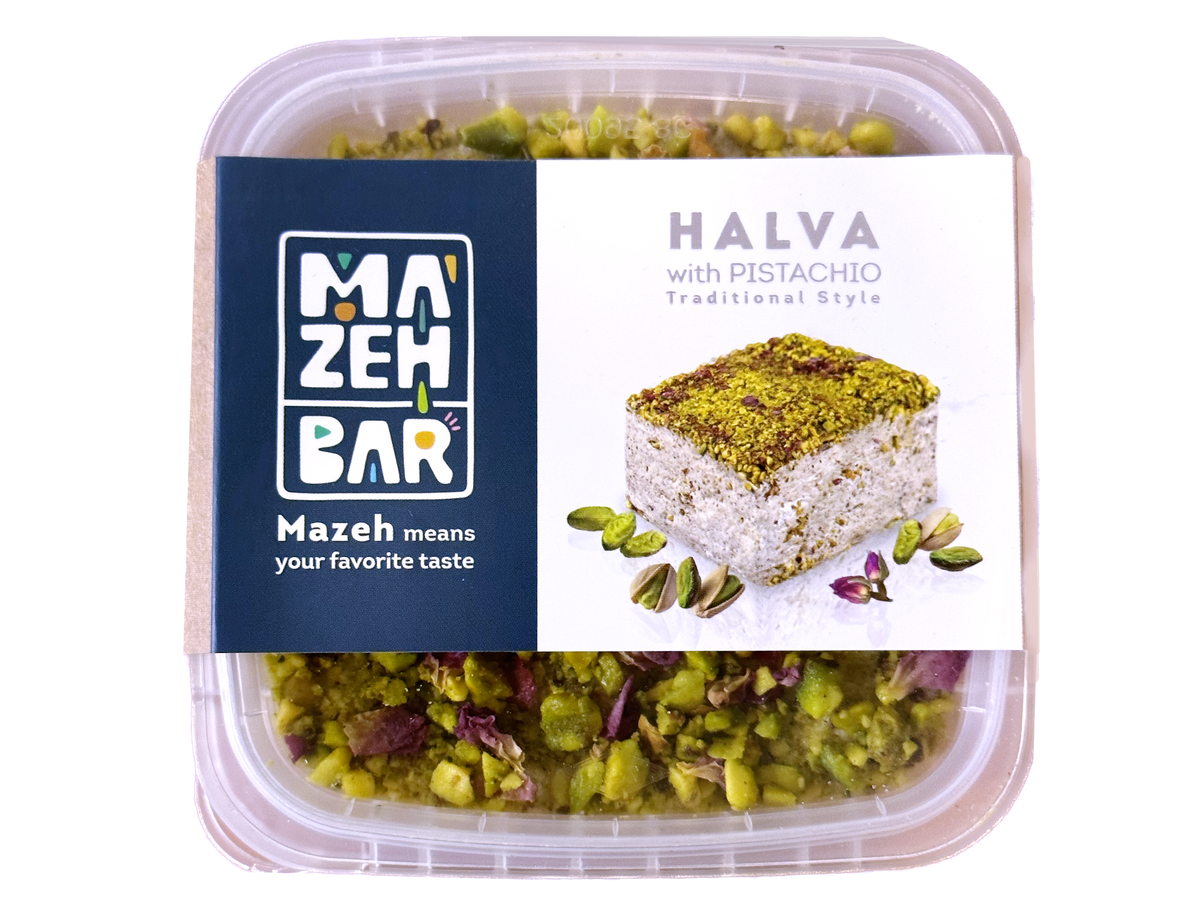 Traditional Halva Pistachio Mazeh (Halvardeh) Kalamala