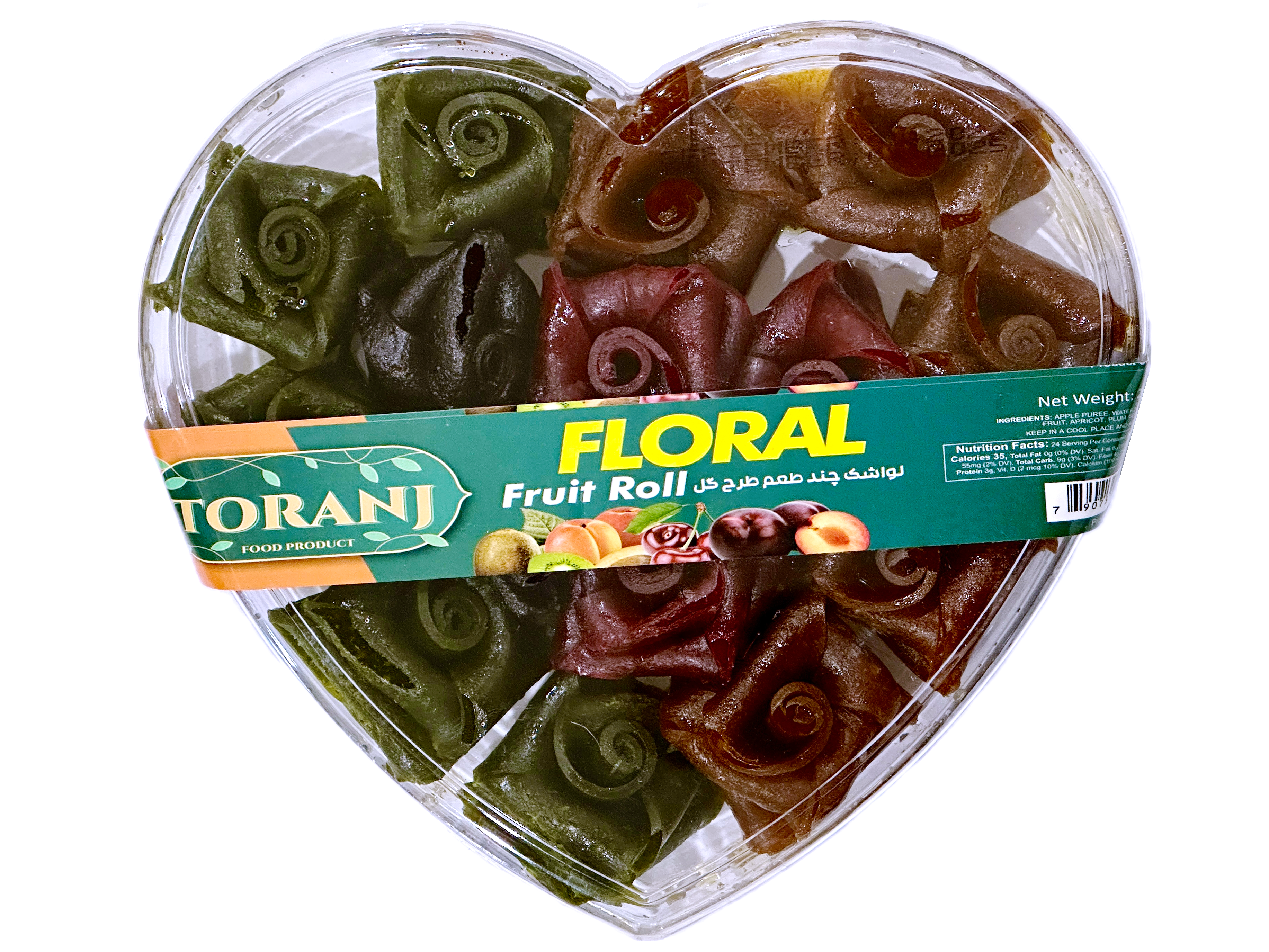 Heart Shaped - Rolled Fruit Leather - Mixed Fruit With Sour Sauce Heart Shaped - Rolled Fruit Leather - Mixed Fruit With Sour Sauce