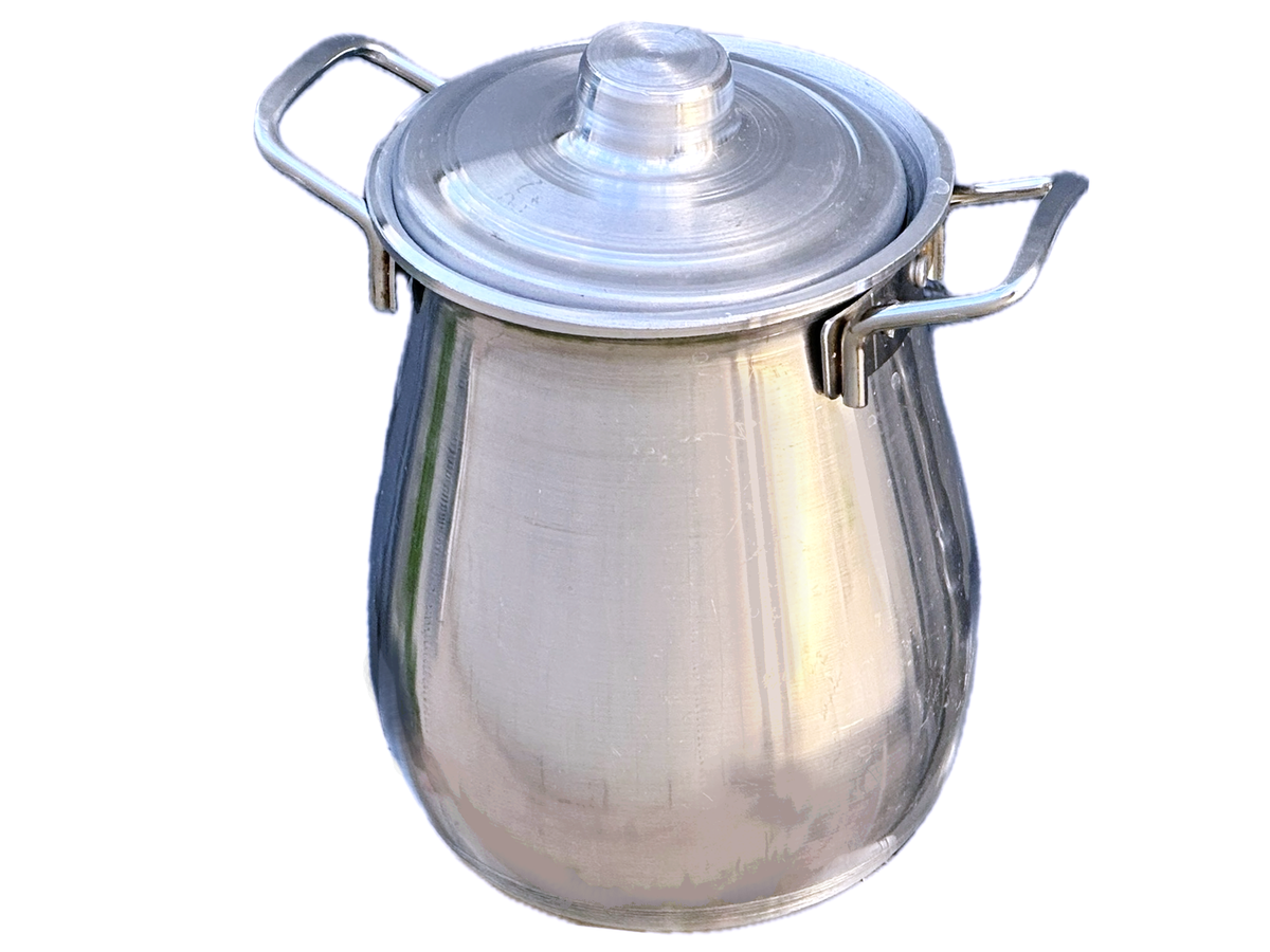 Traditional Dizi Aluminum Pot with Lid - 2.5 Liter - Medium Size (Abgo ...