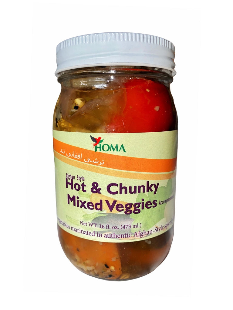 Afghan Style Hot & Chunky Mixed Veggies ( Turshi Afghani E Tond ) - Mixed Pickle - Kalamala - Homa