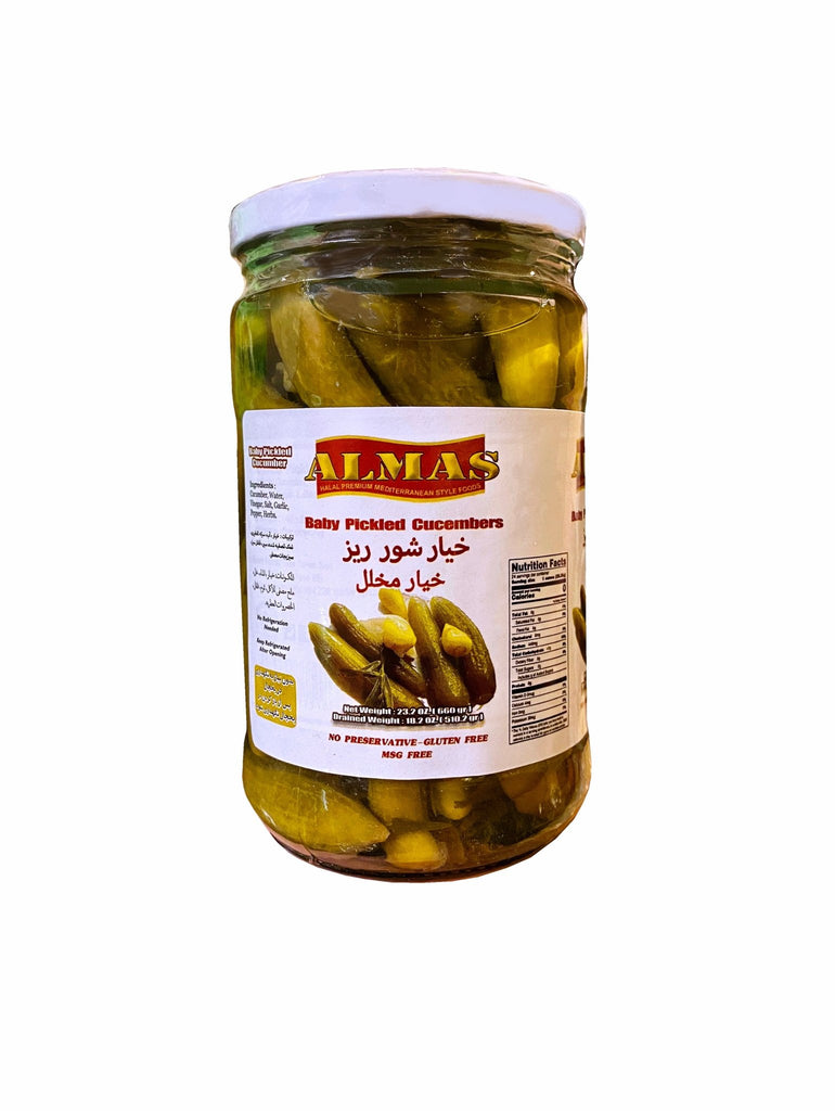 Baby Pickled Cucumbers ( Khiar Shoor ) - Cucumber Pickle - Kalamala - Almas