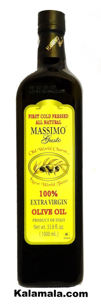 Extra Virgin Olive Oil - 2 Packs (1 Liter Each) - Oil - Kalamala - Massimo Gusto