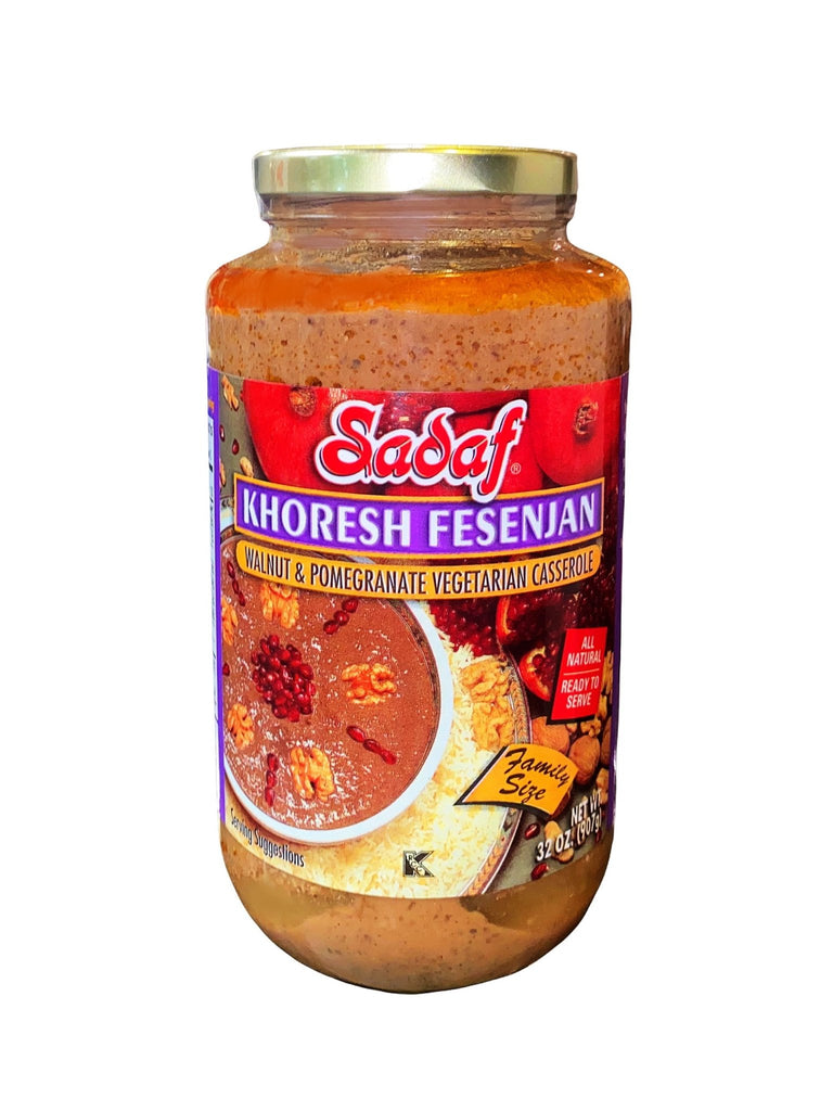 Fesenjan Walnut & Pomegranate Stew - Jar - 32 Oz -Large, Original ( Khoresh ) - Prepared Stews - Kalamala - Sadaf