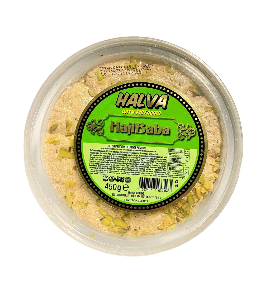 Halva With Pistachio 250g (Halvardeh) Kalamala