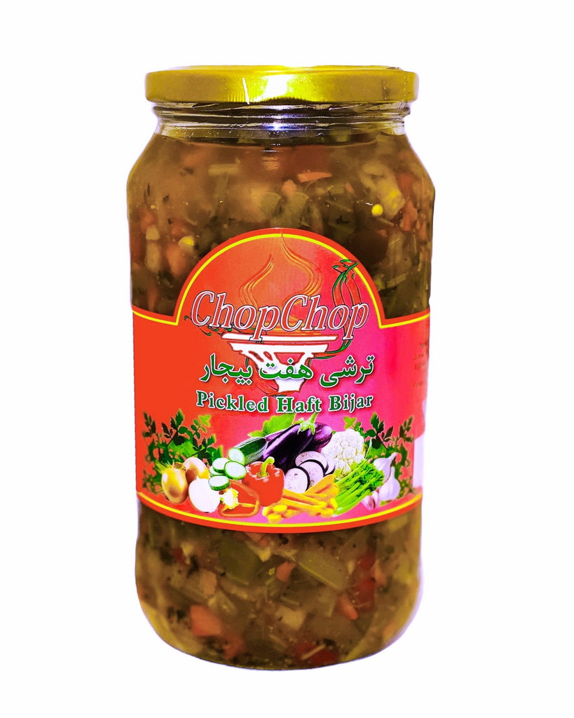 Mixed Marinated Vegetable Pickle - 32 Oz ( Torshi Haft e Bijar - Turshi ) - Mixed Pickle - Kalamala - Chop Chop