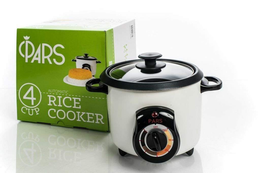 Pars Automatic Persian Rice Cooker - Tahdig Rice Maker Perfect Rice Crust 3  Cup