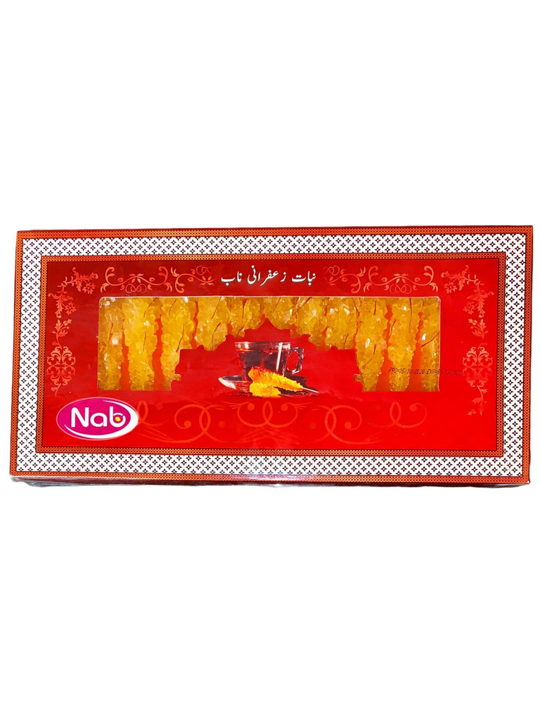 Rock Candy Saffron with Stick Nab ( Nabat-Nabaat ) - Rock Candy - Kalamala - Nab