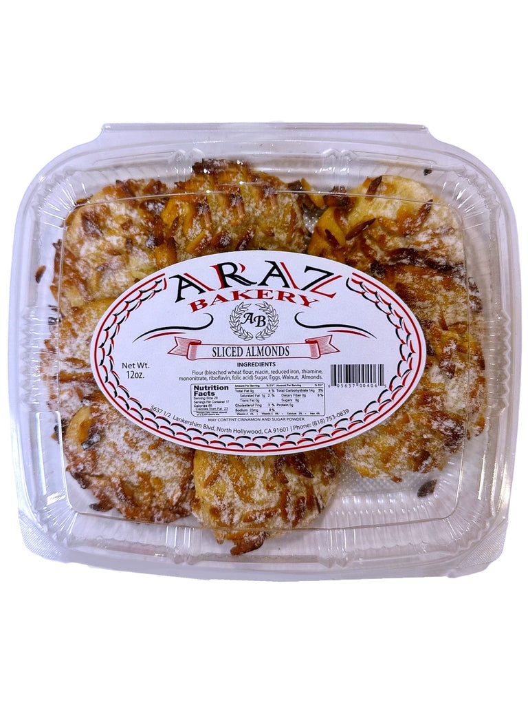 Sliced Almond Cookie Araz Bakery (Shirini Badoomi) - Kalamala - Araz