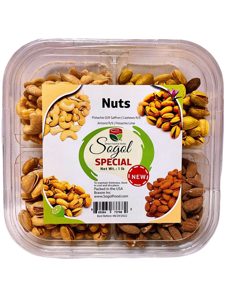 Special Nuts Pack - 1 Pound ( Ajil Shoor ) - Mixed Nuts ( Ajil) - Kalamala - Sogol