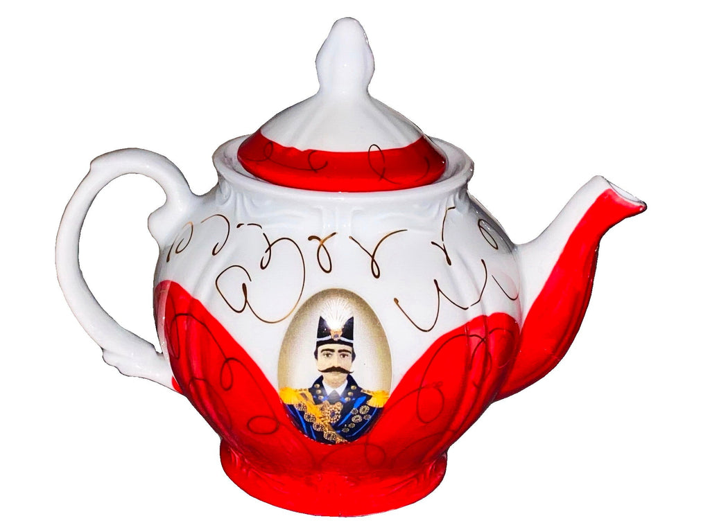 Traditional Hand Painted Shah Abbas Ceramic Teapot - 5 Cups -Persian, Ceramic, Teapot ( Ghoori ) - Kettles - Kalamala - Kalamala